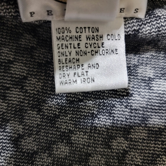 Talbots Petites Black and White Knit  Sweater Women's Size P - Picture 6 of 9